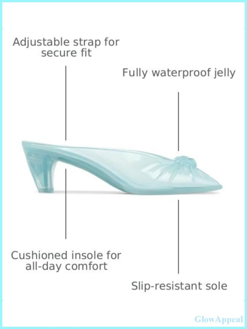 Jelly Mule Kitten Heel Sandals - Picture 2 of 6